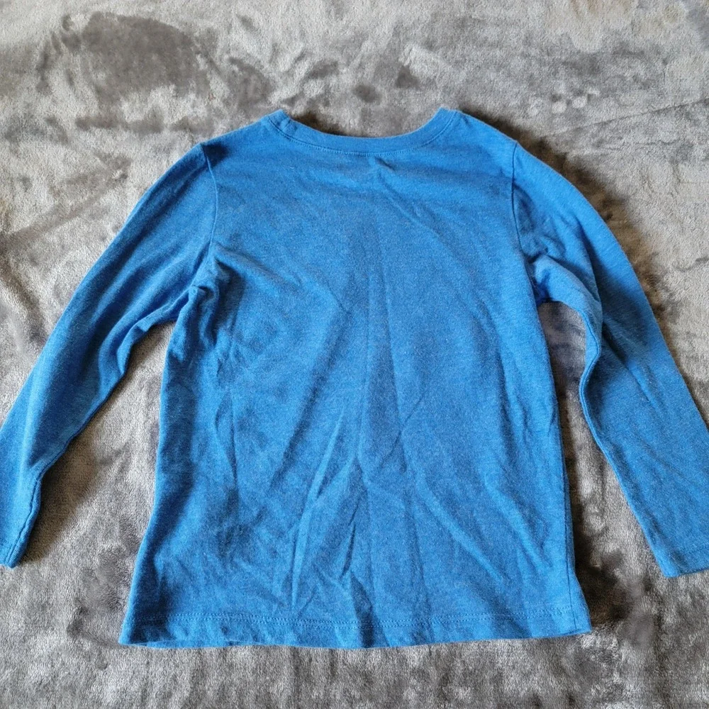 Old Navy Jurassic Park Long Sleeve Kids 4T Blue Excellent T-Rex Graphic Tee 725